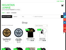 Tablet Screenshot of mountainjunkiegear.com